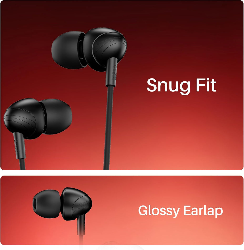 High-Bass Wired Earphones with Noise Cancellation & Mic