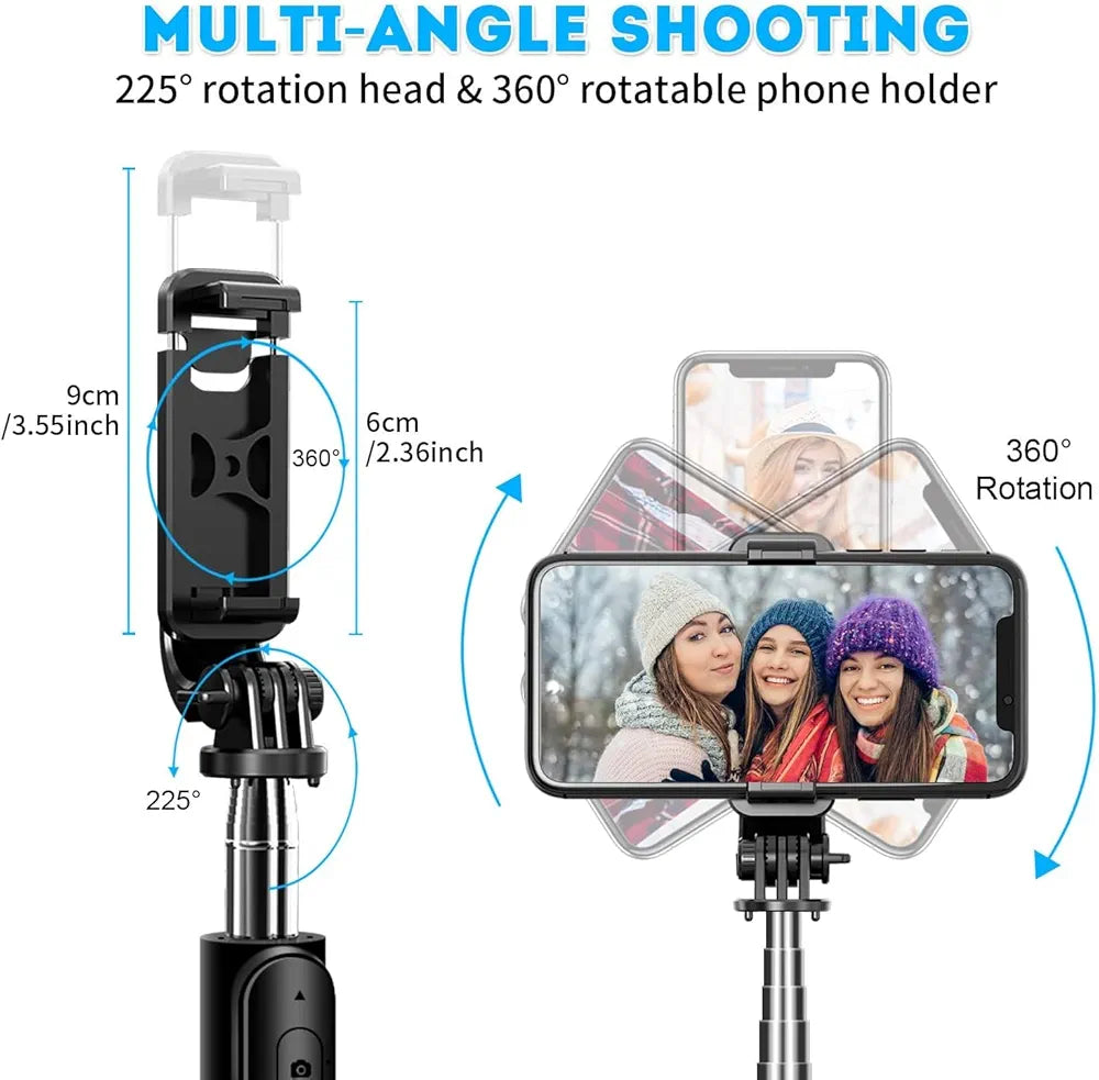 SooPii 3-in-1 Bluetooth Selfie Stick Tripod - Extendable Monopod with Wireless Remote